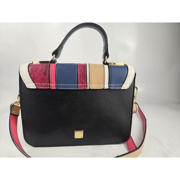 Gianni Bini Crossbody Bag Multi Color Striped Faux Leather Summer Cutie! - Picture 5 of 8